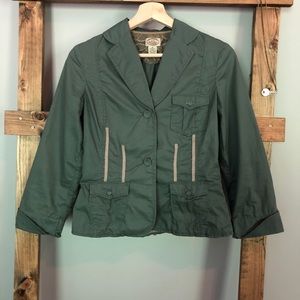 Anthropologie Sitwell Army Green Fitted Jacket